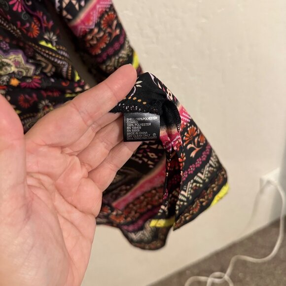 Antonio Melani Multicolored Aztec Geometric Paisley Slit Front Sheath Midi Dress - Picture 9 of 10